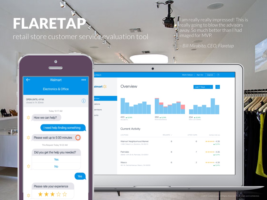 FlareTap – retail store customer service evaluation tool