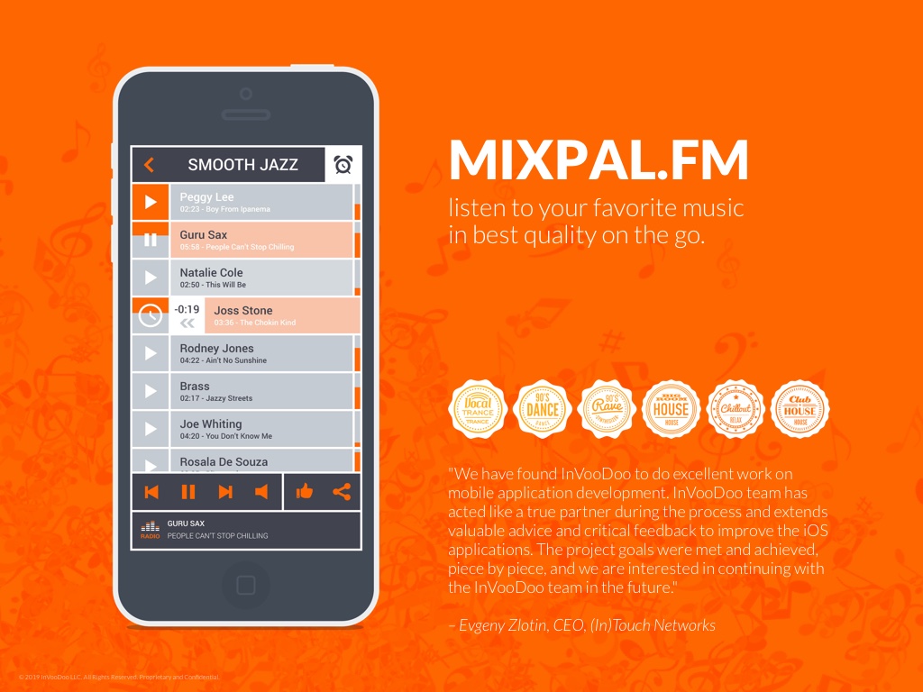 MixPal.fm – listen to your favorite music in best quality on the go.